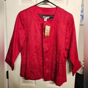Red blazer jacket Coldwater creek size 8 new